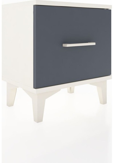 Arges Komodin Tek Çekmeceli 44x30x48 Aytaşı-antrasit Aytaşı