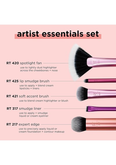 Real Techniques Real Techniques Artist Essentials Makyaj Fırça Seti 1 Paket 1 X 1 Adet