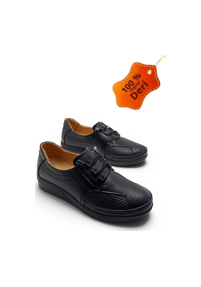 Magıc Shoes Kadın Lastik Bağçıklı Tamamen Hakiki Deri Comfort Tam Ortopedik Anne Ayakkabısı Siyah-lastik Magıc Shoes Kadın Lastik Bağçıklı Tamamen Hakiki Deri Comfort Tam Ortopedik Anne Ayakkabısı Siyah-lastik