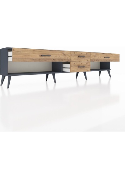 Arges Tv Ünitesi 4 Çekmeceli 220x30x51 Antrasit-çam Atlas Çam/atlas Çam - Antrasıt Arges Tv Ünitesi 4 Çekmeceli 220x30x51 Antrasit-çam Atlas Çam/atlas Çam - Antrasıt