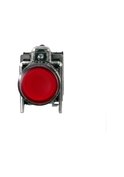 Schneider 24V 22MM - 1NA+1NK Kırmızı Led Işıklı Normal Buton