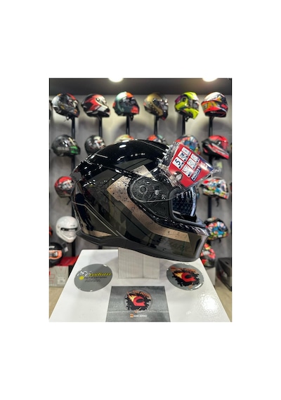 Skwal I3 Rhad Kapalı Kask Kua Siyah