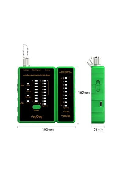 Fonksiyonel Fiber Optik Network Ethernet Ağ Kablo Test Cihazı