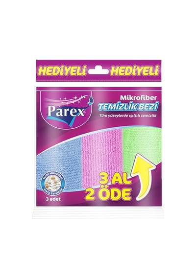 Mikrofiber Temizlik Bezi 3'lü Paket Açık Bej