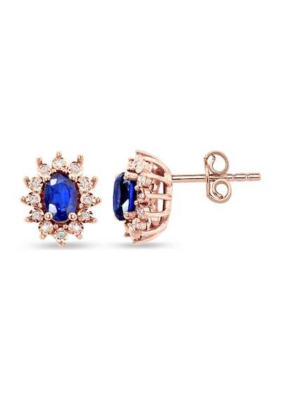 Rose Safir Pırlanta Küpe