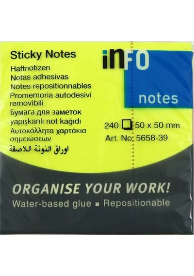 Info Notes 50x50 Mini Küp Karışık R. Postit 565839