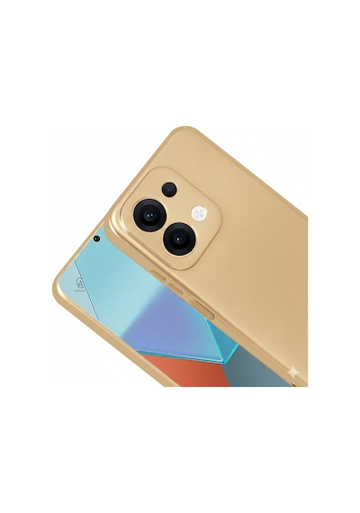 Xiaomi Redmi 15c İle Uyumlu Kılıf Soft Yumuşak Telefon Kılıfı Ve Temperli Cam Ekran Koruyucu Gold