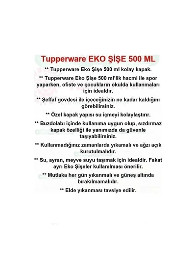 Eco Şişe Suluk 500 Ml 2 Li Turuncu&Yeşil