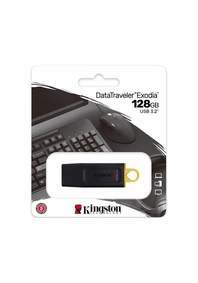 KINGSTON EXODIA DATATRAVELER 128GB USB 3.2 F  ASH BELLEK DTX/128G