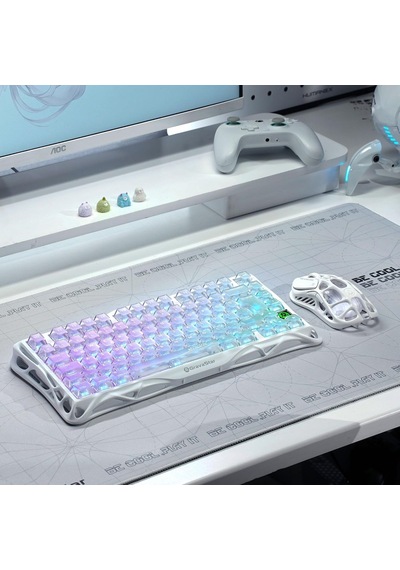 Mercury K1 Lite Kablosuz, Türkçe Q, Mekanik Gaming Klavye, Rgb Işıklı, Crystal Aurora