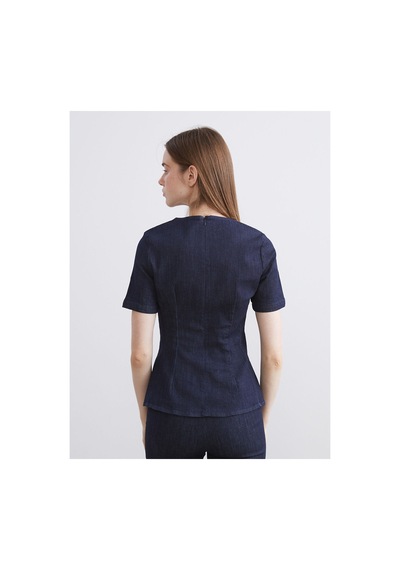 LC Waikiki Alıta Cıty Farkıyla Lcw Vision İndigo Denim Düz Oval Yaka Kısa Kollu Kadın Bluz İndigo - 929700776 İndigo LC Waikiki Alıta Cıty Farkıyla Lcw Vision İndigo Denim Düz Oval Yaka Kısa Kollu Kadın Bluz İndigo - 929700776 İndigo