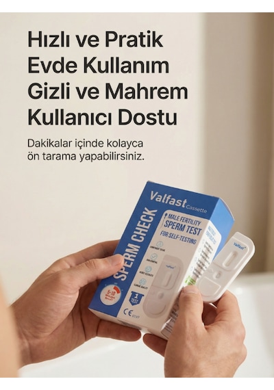 Erkek Fertilite Kiti - Evde Hızlı Hücre Yoğunluğu Kontrol Ve Ön Tarama Testi - 1 Adet