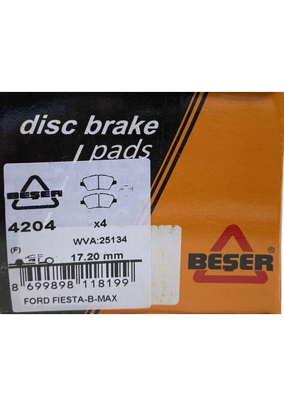 Beşer 4204 Ön Fren Balatası B-Max 12- Fiesta Vi-Tourneo Courier