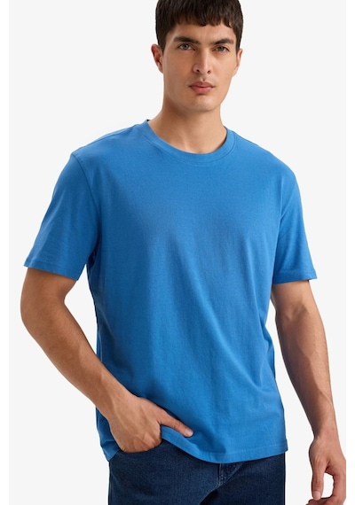 Defacto Basic Mavi Erkek T-shirt V7699az/be410 Mavi