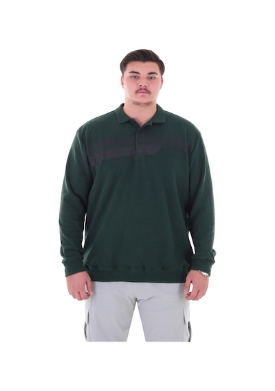 Erkek Battal Beden 158 Kiloya Kadar Uygun Bedenli Geniş Kalıp Baskılı Polo Yaka Selanik Sweat Koyu Yeşil Erkek Battal Beden 158 Kiloya Kadar Uygun Bedenli Geniş Kalıp Baskılı Polo Yaka Selanik Sweat Koyu Yeşil