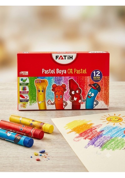 Pastel Boya 12 Renk Kaliteli Diğer