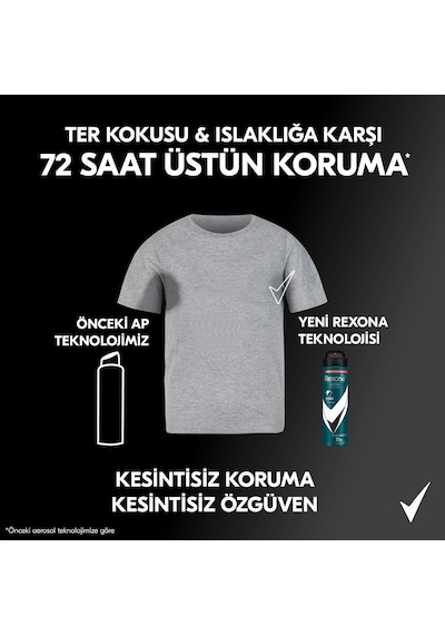 Rexona Black & White Invisible 72 Saat Erkek Sprey Deodorant 6 x 150 ML