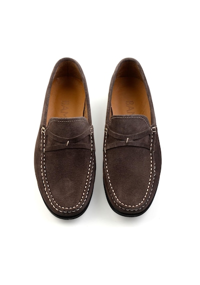 Bambi Vizon Hakiki Deri Erkek Loafer Ayakkabı E01557255502 Vizon