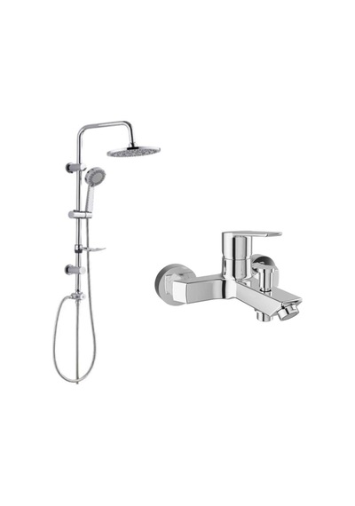 Mare Banyo Bataryası Ve Tema 53230 Tepe Duş Seti Krom