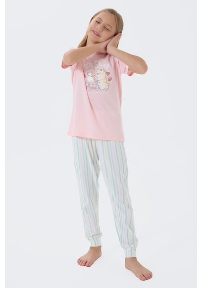Arnetta Kız Çocuk Pembe Pijama Takım Pembe