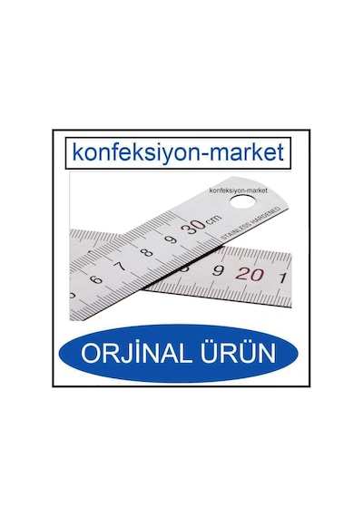 Çift Taraflı Paslanmaz Çelik Metal Cetvel 30 CM Metal