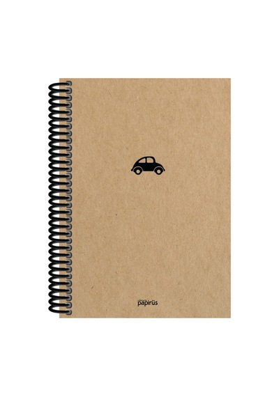 Papirüs Kraft Sert Kapak Defter 100yp 17x24cm Çizgili Standart