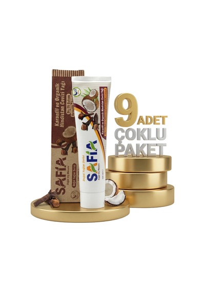 Safia Karanfil Ve Hindistan Cevizli Organik Diş Macunu 9x100 Ml