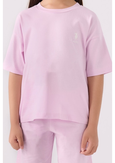 U.S. Polo Assn. U.s. Polo Assn Kız Çocuk Mor Bermuda Takım Mor