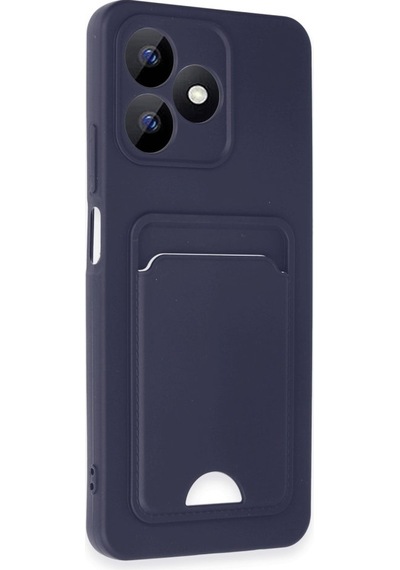 Realme Note 50 Uyumlu Arka Kamera Korumalı Kart Koyulabilen Silikon Kartlıklı Kılıf Kapak