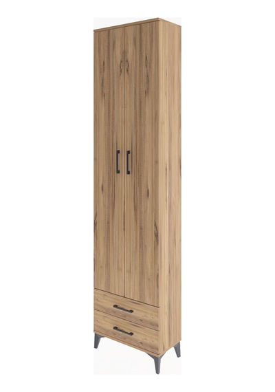 Arges Dolap 5 Raflı 2 Çekmeceli 2 Kapaklı 60x30x243 Çam-çam Çam