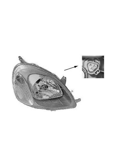 Yaris 1999 2002 Far Sağ Elektrikli : Motoru Üzerinde H4 P21w W5w5 Oem No:8111052021