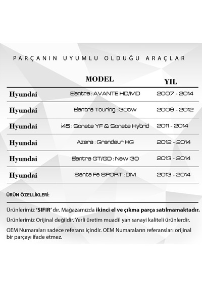 10 Adet Hyundai Kia İçin Direksiyon Kaplini Fiberi