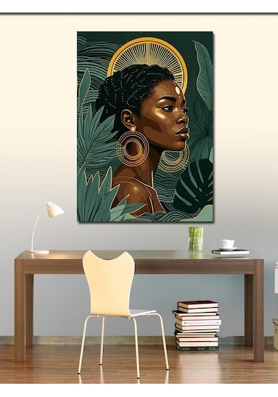 Kanvas Tablo Güneşli Afrikalı Kadın 70cmx100cm