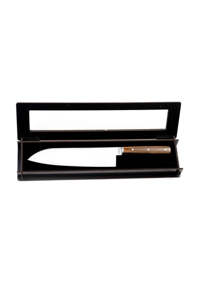 Özel Seri El Yapımı Profesyonel Yekpare Çelik Bilezikli Santoku Şef Bıçağı 33cm Çok Renkli