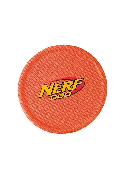 Nerf Dog Naylon Flyer Köpek Oyuncağı, Frizbi, 23 Cm Çap, Orta/büyük Irklar, İki Paket, Turuncu Ve Kırmızı