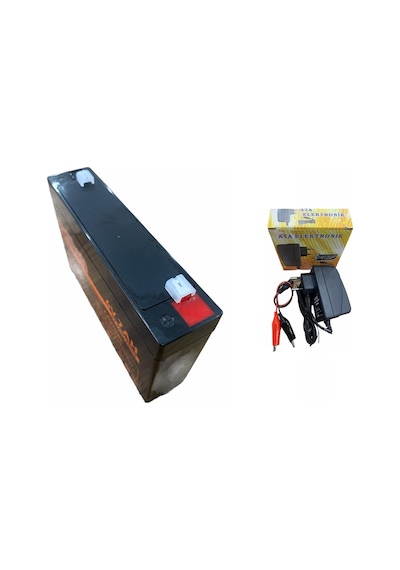 Akülü Atv Jeep Akülü Araba Uyumlu 6v 7ah 20hr 7 Amper 6 Volt Akü + Şarj Şarz Cihazı Adaptör