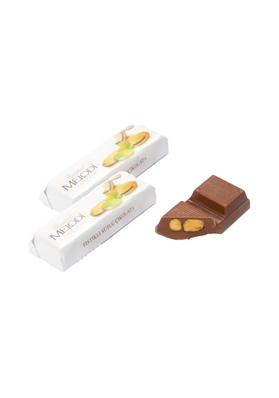 Melodi Antep Fıstıklı Sütlü Tablet Çikolata 25 x 22 G