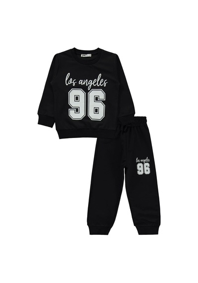 Civil Boys Los Angeles 96 Baskılı 2-5 Yaş Eşofman Takımı - Siyah