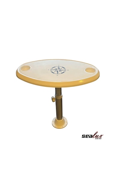 Sealux Marine Oval Masa Tablası 45x77cm Ve Sealux Masa Ayağı Set