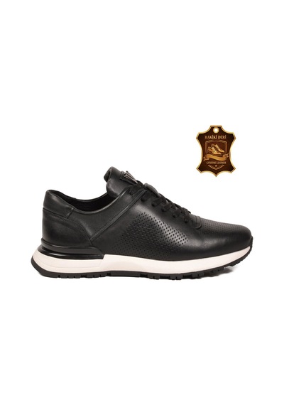 Voyager Siyah Bağcıklı Hakiki Deri Erkek Sneaker M217 M