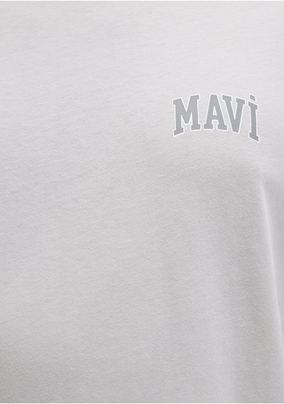 Mavi - Mavi Logo Baskılı Gri Tişört 0611714-70074 Gri