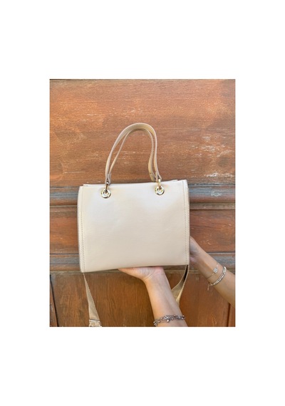 Just Polo Orijinal Kadın Omuz Ve Çapraz Askılı Zincir Detaylı Günlük Veya Özel Kullanıma Uygun Lüks Kol Çantası Shopper 25x20x9 Cm Vizon