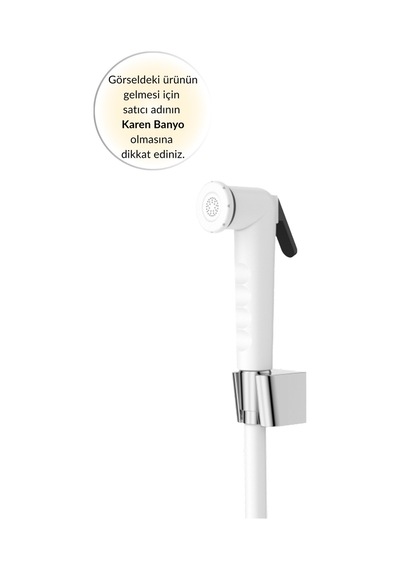 Karen Banyo Showers Shattaf Taharet Seti, Beyaz Abs, Cisa 43420 beyaz