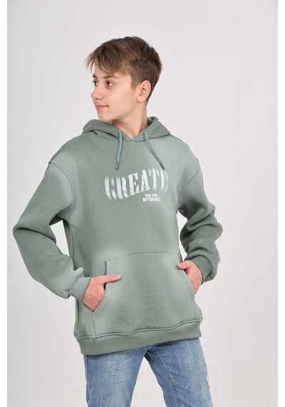 Toontoy Kids Toontoy Erkek Çocuk Pistole Baskılı Sweatshirt Koyu Yeşil