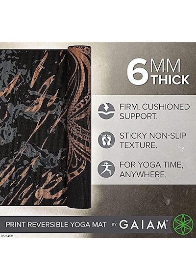 Yoga Mat - Premium 6mm Print Reversible Extra Thick Non Slip Exercise & Fitness Mat For All Types Of Yoga, Pilates & Flo Genel Yoga Mat - Premium 6mm Print Reversible Extra Thick Non Slip Exercise & Fitness Mat For All Types Of Yoga, Pilates & Flo Genel