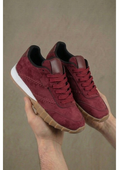 Tw Tonny White New York-048 Deri Spor Yürüyüş Günlük Sneaker Ayakkabı Bordo
