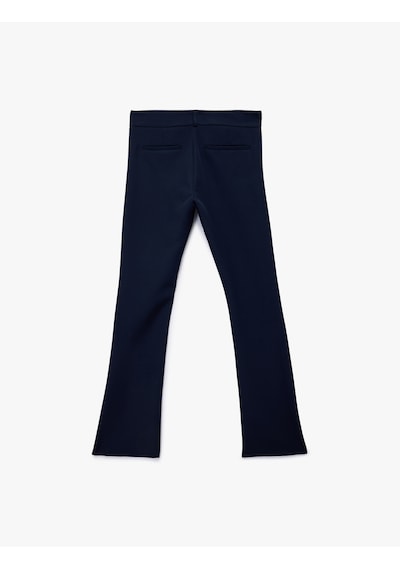 Koton Normal Bel Slim Fit İspanyol Paça Kumaş Pantolon Lacivert 6wak40196pw Lacivert