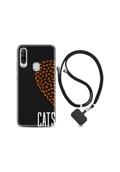 General Mobile GM20 Pro Kılıf Boyun Askılı Cats 1792