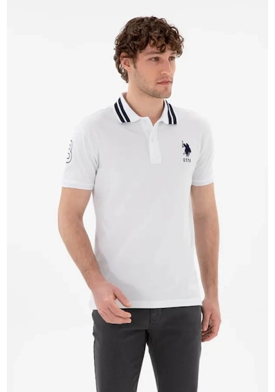 U.S. Polo Assn. Gsd01ıy026 Beyaz Erkek Polo Yaka T-shirt Pu-8728 L