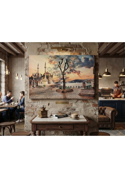 Tablo 60x90 Cm Büyük Boy Kafe Ve Salon Hediyelik Duvar Aksesuarı Siyah